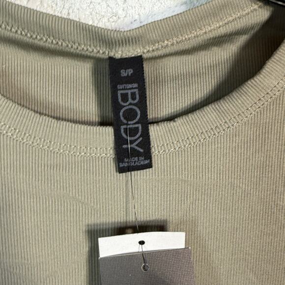 Cotton on Women's Active Rib Gym T-shirt - Dusty Khaki small - Picture 2 of 6